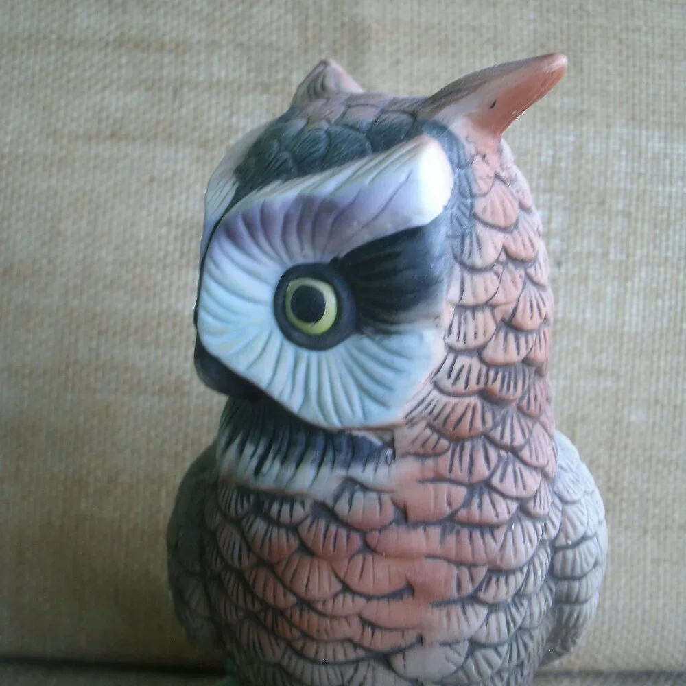 Vintage Large Homco Brown Owl Porcelain Figurine - Picture 16 of 16